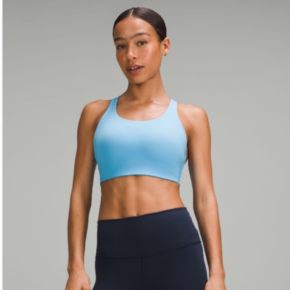 Lululemon High Support Energy Bra 38DD Kayak Blue